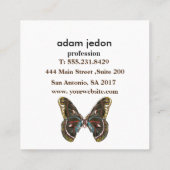 ビューティフルバタフライアートスケッチ スクエア名刺 (裏面)