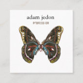 ビューティフルバタフライアートスケッチ スクエア名刺 (正面)