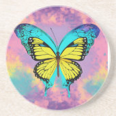 ビューティフルバタフライデザインサンドストーンコースター コースター (正面)