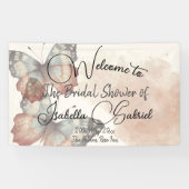 ビューティフルバタフライブライダルシャワーへようこそ 横断幕 (横)