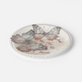 ビューティフルバタフライブライダルシャワー ペーパープレート (アングル)