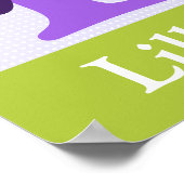 ビューティフルバタフライレターイニシャルアートプリント ポスター (角)