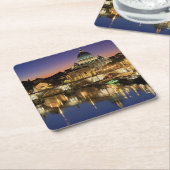 ビューティフルバチカンシティローマイタリア スクエアペーパーコースター (アングル)