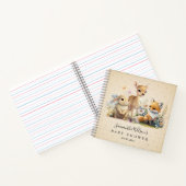 ビューティフルバニーディアーキツネベビーシャワーゲストブック ノートブック (内部)
