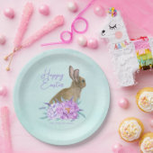ビューティフルバニーラビットパステルフローライースターパーティー ペーパープレート (パーティー)