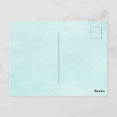 ビューティフルバニーラビットパステルフローラハッピーイースター ポストカード (裏面)