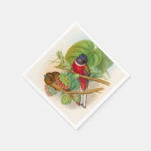 ビューティフルバードカラフルヴィンテージイラストレーション スタンダードカクテルナプキン (角)