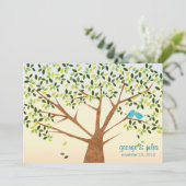 ビューティフルバードツリー結婚式招待状 招待状 (スタンド正面)