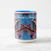 ビューティフルバード春絵画ズ ツートーンマグカップ (中央)