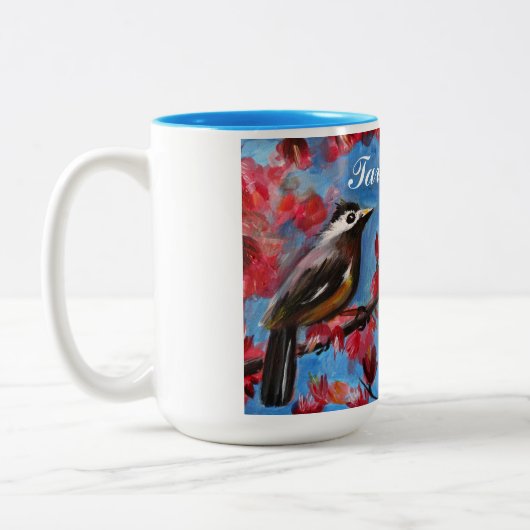 ビューティフルバード春絵画ズ ツートーンマグカップ (左)