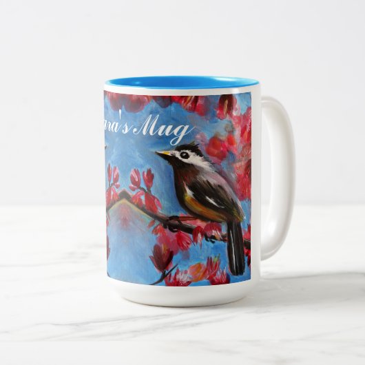 ビューティフルバード春絵画ズ ツートーンマグカップ (正面右)
