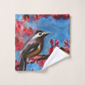 ビューティフルバード春絵画ズ バスタオルセット (ウォッシュタオル)