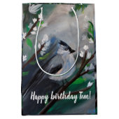 ビューティフルバード春絵画ズ ミディアムペーパーバッグ (正面)