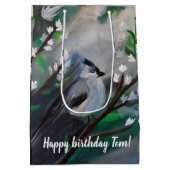 ビューティフルバード春絵画ズ ミディアムペーパーバッグ (裏面)