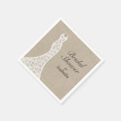 ビューティフルバーラップブライダルシャワーナプキン スタンダードカクテルナプキン (角)