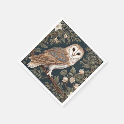 ビューティフルバーンフクロムウィリアムインスパイアモリス スタンダードカクテルナプキン (角)