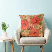 ビューティフルバーンレッドフローラ クッション (椅子)