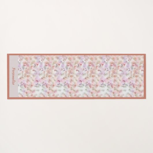 ビューティフルパステルウォーターカラーゼンヨガナマステ ヨガマット (裏面(横))