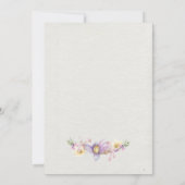 ビューティフルパステルウォーターカラー結婚フローラ 招待状 (裏面)