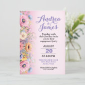 ビューティフルパステルフラワーズ婚約パーティ 招待状 (スタンド正面)