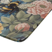 ビューティフルパステルフローラと(昆虫)マルハナバチ カッティングボード (角)