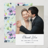 ビューティフルパステルフローラウォーターカラー |ありがとうございます サンキューカード (正面/裏面)
