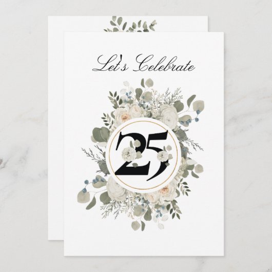 ビューティフルパステルフローラ25周年記念 招待状 (正面/裏面)