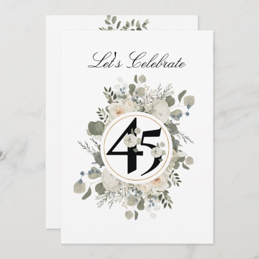 ビューティフルパステルフローラ45周年記念 招待状 (正面/裏面)