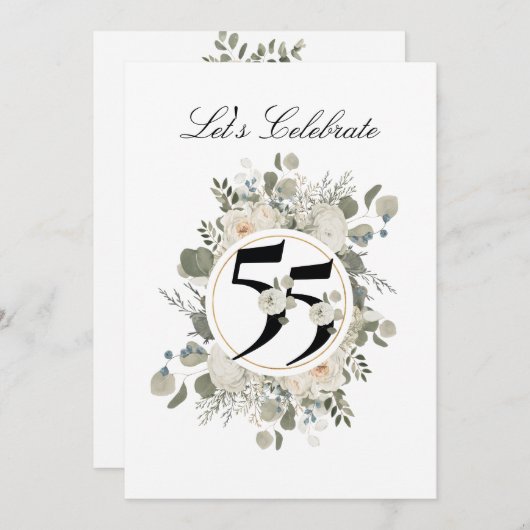 ビューティフルパステルフローラ55周年記念 招待状 (正面/裏面)