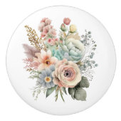 ビューティフルパステルミックスフローラブーケ セラミックノブ (正面)