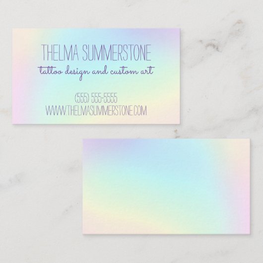 ビューティフルパステルレインボーグラデーション 名刺 (正面/裏面)