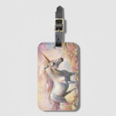 ビューティフルパステル金ゴールドマジカルユニコーン ラゲッジタグ (正面縦)