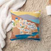 ビューティフルパノラマビューオブサントリーニ装飾用クッション クッション (ブランケット)