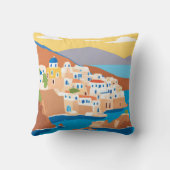 ビューティフルパノラマビューオブサントリーニ装飾用クッション クッション (裏面)