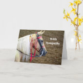 ビューティフルパロミノホースフォト悔やみや弔慰 カード (黄色い花)