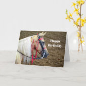 ビューティフルパロミノホースフォト誕生日 カード (黄色い花)