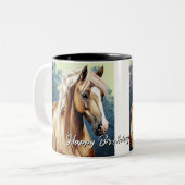 ビューティフルパロミノホース誕生日 ツートーンマグカップ (正面左)