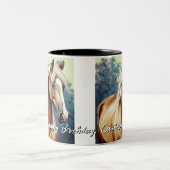 ビューティフルパロミノホース誕生日 ツートーンマグカップ (中央)