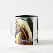 ビューティフルパロミノホース誕生日 ツートーンマグカップ (正面左)