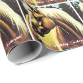 ビューティフルパロミノホース誕生日 ラッピングペーパー (ロールコーナー)