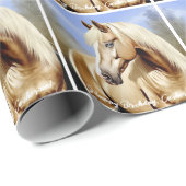 ビューティフルパロミノホース誕生日 ラッピングペーパー (ロールコーナー)