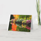 ビューティフルパーク秋の木カラフルの花池 カード (裏面)