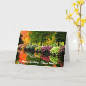 ビューティフルパーク秋の木カラフルの花池 カード (黄色い花)