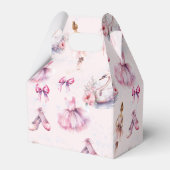 ビューティフルパーソナライズされたピンクバレリーナ誕生日 フェイバーボックス (裏面サイド)