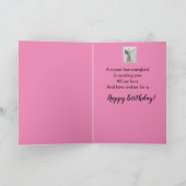 ビューティフルパートナーハッピーバースデースイートハミングバード カード (内部)