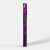 ビューティフルパープルと金ゴールドマーブルデザイン iPhoneケース (右側面)