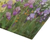 ビューティフルパープルアイリス花フローラ写真 カッティングボード (角)