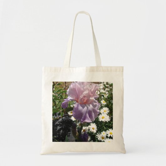 ビューティフルパープルアイリス花フローラ写真 トートバッグ (正面)