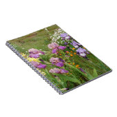 ビューティフルパープルアイリス花フローラ写真 ノートブック (右側)