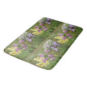 ビューティフルパープルアイリス花フローラ写真 バスマット (アングル)